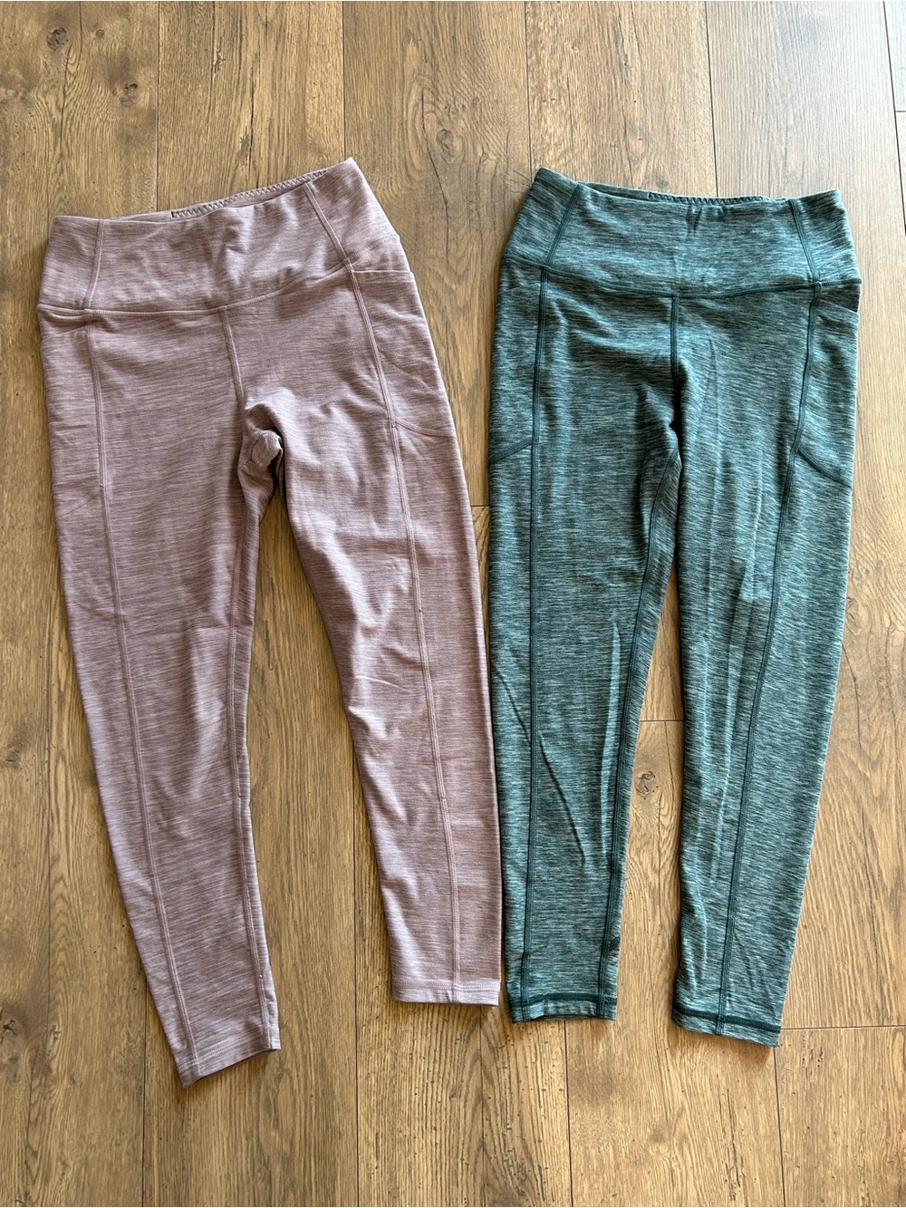 Victoria’s Secret High-Waist Active Leggings - Dusty Rose and Teal (Pair)